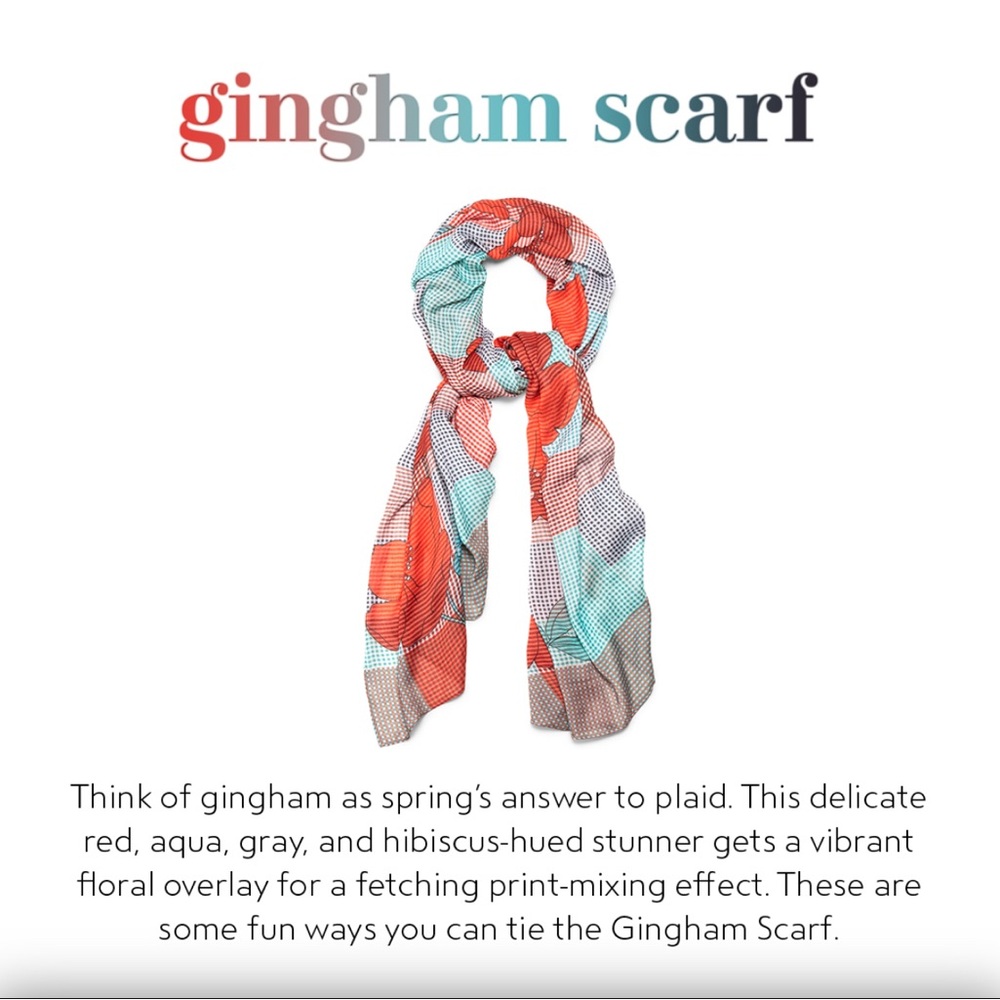 Cabi Gingham Scarf - Picture 4 of 5